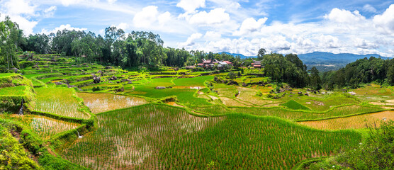 traditional village of tana toraja land, indonesia