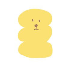 Cartoon elements pastel cute flower rabbit apple cloud milk bread egg hand drawn png 