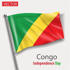 Congo country flag independence day