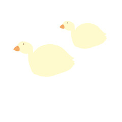 Summer sea cartoon element sand duck hand drawn png