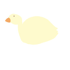 Summer sea cartoon element sand duck hand drawn png