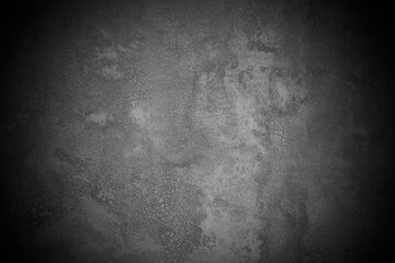 Old wall texture cement dark black gray background abstract grey color design are light with white gradient background.