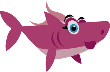cartoon cute vector mother mummy shark