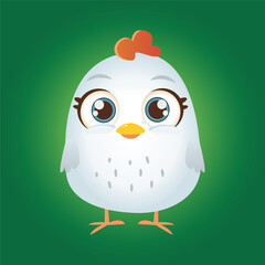 cartoon cute vector chicken