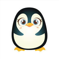 Cute baby penguin vector illustration