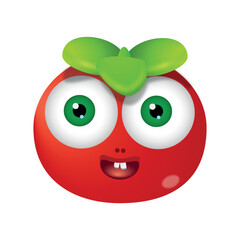 Obraz premium cute fruits tomatoes character vector