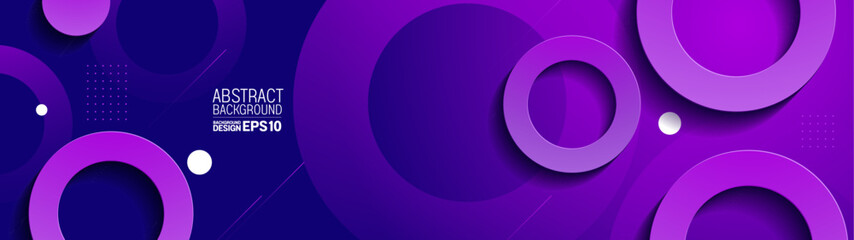 minimal geometric shapes purple color, abstract business background, dynamic composition, circle concept line gradient, elements for web page, blog, cover, ad, poster, greeting card.