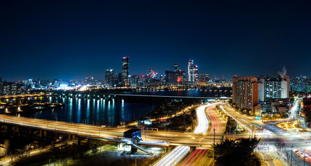 Night view of Yeouido, Seoul, Korea