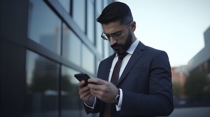 businessman using phone