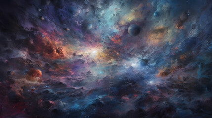 Obraz na płótnie Canvas 宇宙の星々 No.003 | Stars of the Universe Generative AI