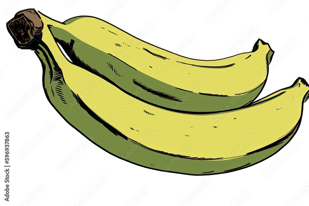 Poster pile of ripe bananas stacked on top of each other. generative ai