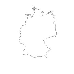 ドイツ地図　一筆書き