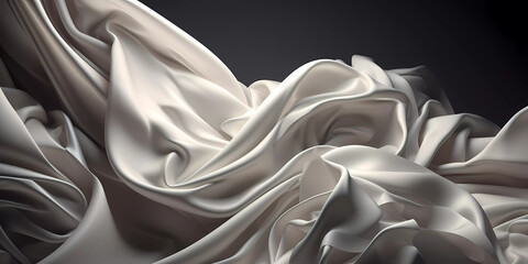 Naklejka na ściany i meble Silky satin cloth white