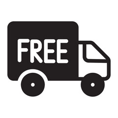 free delivery glyph icon