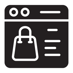 online shopping glyph icon