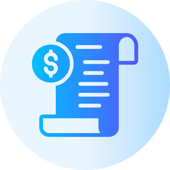 receipt gradient icon