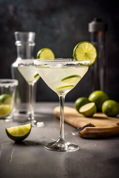 cocktail with lime