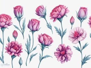 seamless pattern floral, Generativa AI