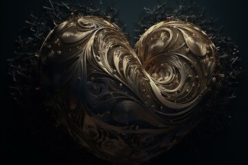 A swirling pattern symbolizing love and affection. Generative AI