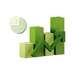 Bar chart 3d icon