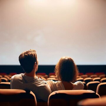 Couple in a movie theater 
