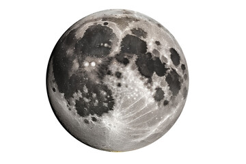 Moon isolated transparency background.Generative AI	