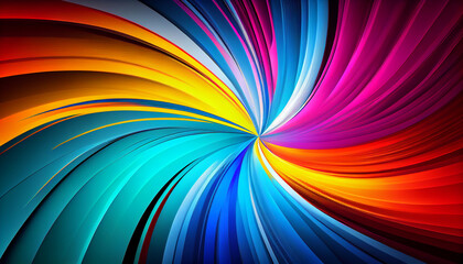 Fototapeta premium Generative AI, Colorful Whirlwind: Vibrant Dual-Toned Abstract Background