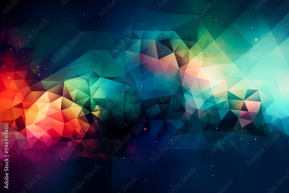 Poster abstract colorful background with bokeh effect. generative ai