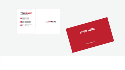 Double-sided creative business card template. Portrait and landscape orientation. Horizontal and vertical layout. Vector illustration.