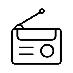 Icono de radio. Dispositivo electrónico. Ilustración vectorial