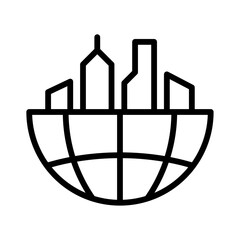 Icono de ciudad. Concepto de infraestructura y arquitectura. Edificios. ilustración vectorial