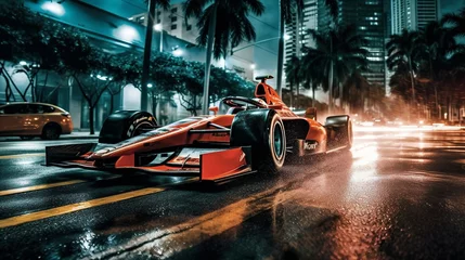 Tableaux ronds sur aluminium F1 F1 Miami Race