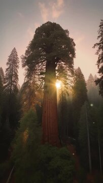 sunrise in the forest