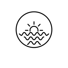 sunset design icon template illustration