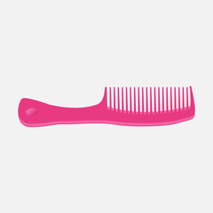 Pink girly hair comb vector