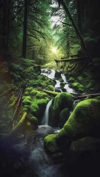 stream in the forest