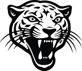 Fototapeta na wymiar Jaguar Logo Monochrome Design Style 