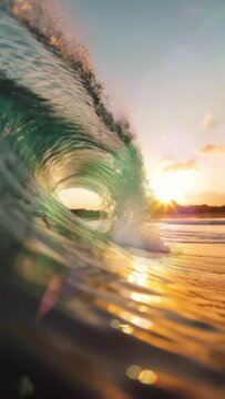 sunset over water