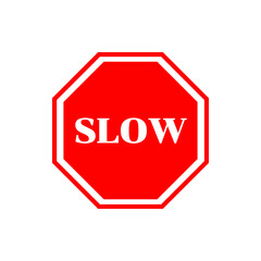 stop sign isolated on white