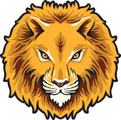 Lion Head Vector Illustration