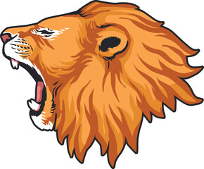 Lion Head Vector Illustration