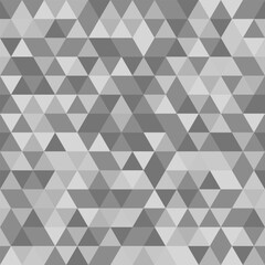 Naklejka na ściany i meble Geometric vector pattern with gray and white triangles. Geometric modern ornament. Seamless abstract background