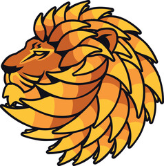 Fototapeta premium Lion Head Vector Illustration