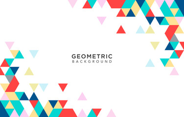 Abstract geometric white background with triangle shapes