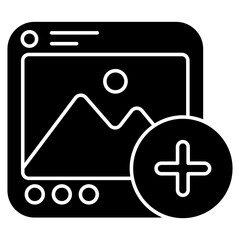 Add photo icon, editable vector 