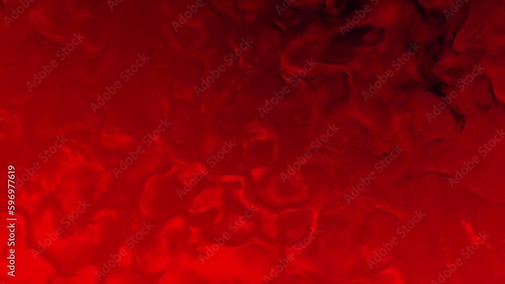 Poster bright red abstract ingrained shapes lay backdrop - loop video