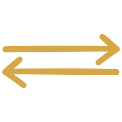 Gold Arrows Left Right Opposite Directions Divergence Forward Backward