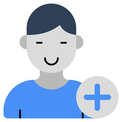 A unique design icon of add friend 