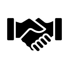 Commitment glyph icon for law, partnership, hands and gestures, Cooperation, shake hand, business pack, handshake, legal, shake hands, and hands logo
