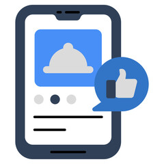 Obraz premium A unique design icon of mobile feedback 